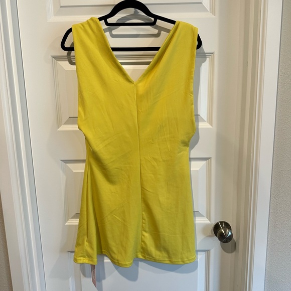 Micas Yellow Mini Dress - Size Large NWT - Picture 4 of 4
